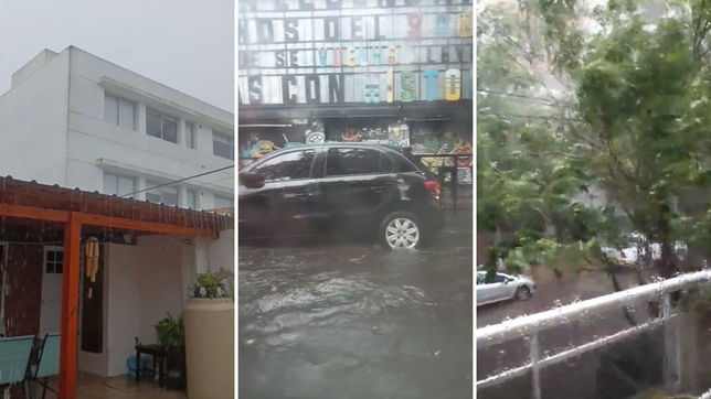 las imagenes de la intensa tormenta que se desato en la plata y encendio las alarmas