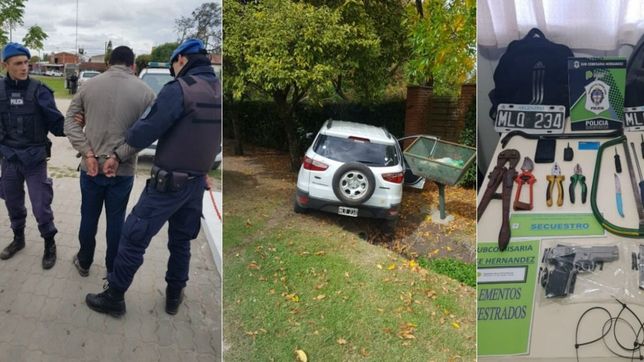 viajaba del conurbano a la plata para robar, choco tras evitar un control y lo atraparon