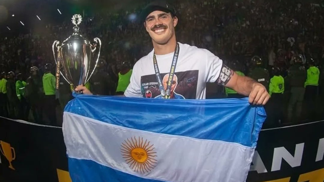 no lo sono: lucas bruera fue campeon en venezuela y celebro con un homenaje al indio solari