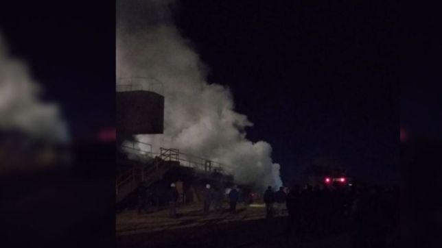 se desato un incendio en el astillero rio santiago y un operario resulto herido