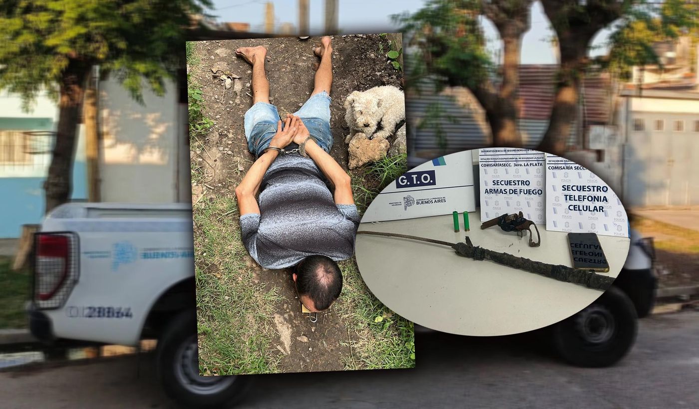 Detenido tirando desde el techo de su casa.jpg