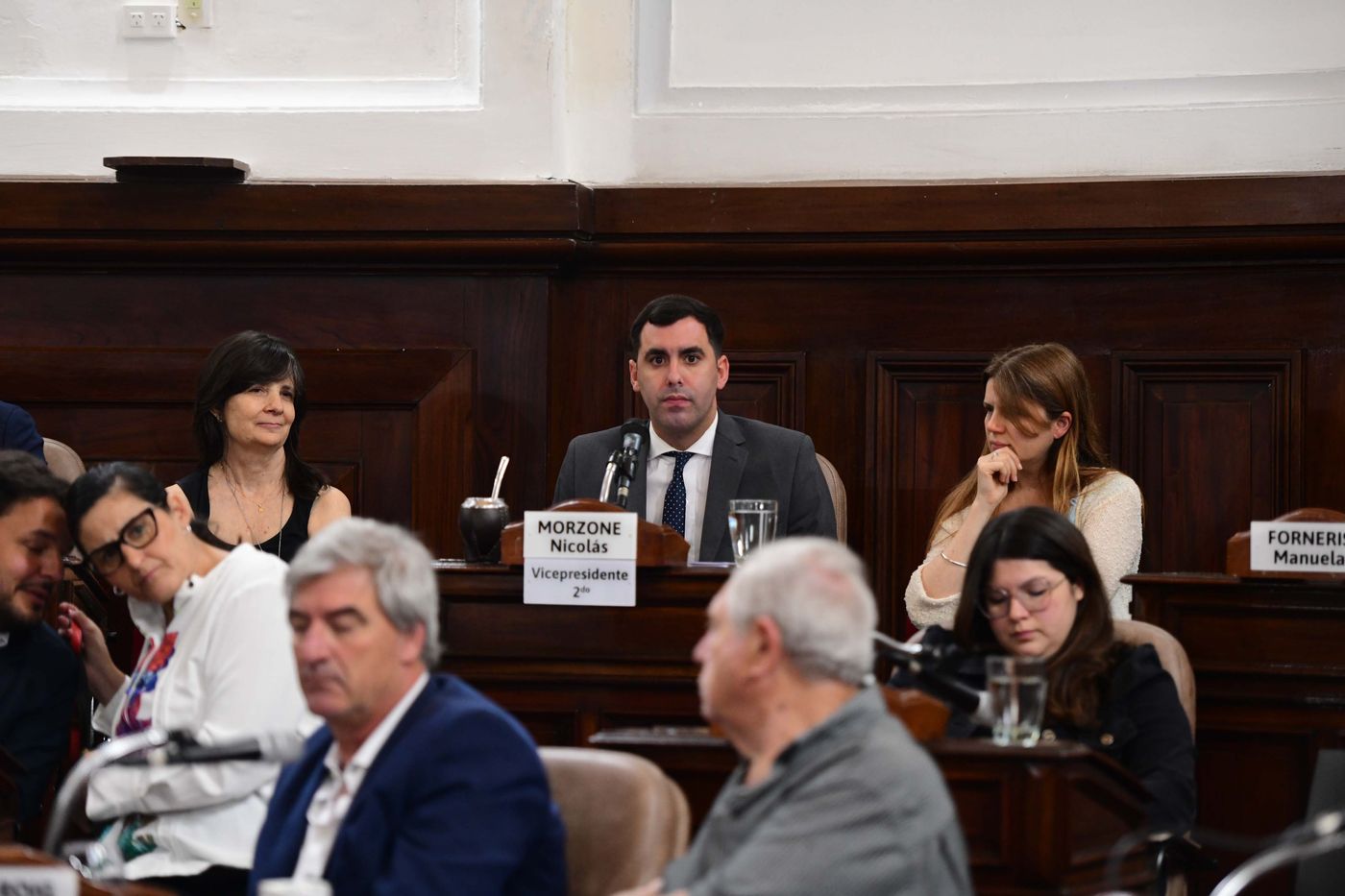 El concejal del PRO, Nicol&aacute;s Morzone, en la Asamblea de Concejales y Mayores Contribuyentes.