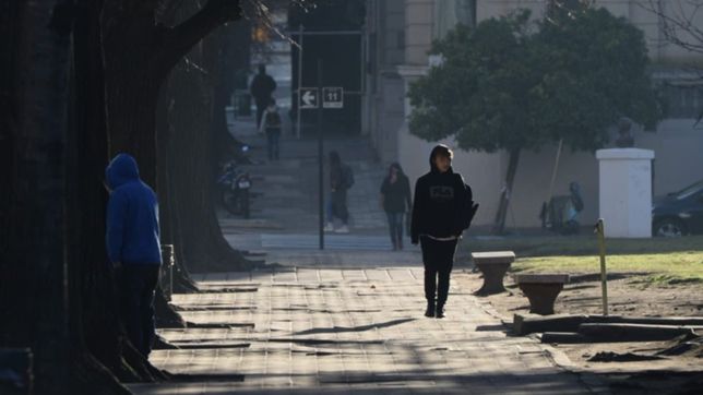 el frio polar ya se siente en la plata y este lunes la temperatura minima fue de 1°