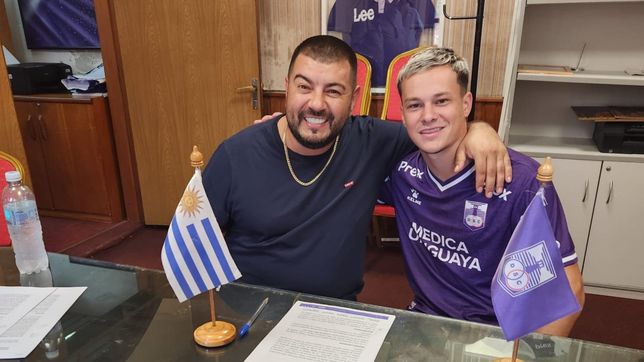 matias abaldo fue presentado como jugador de defensor sporting