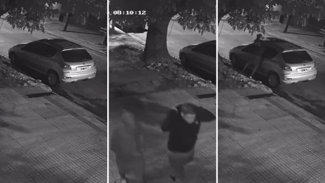 Los roba techos volvieron a golpear en La Plata y en 10 segundos desmantelaron un auto