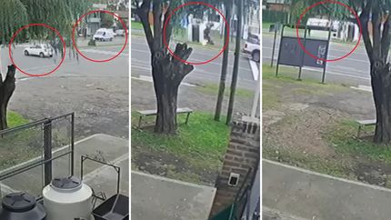 Así fue el choque que terminó con una camioneta volcada en Villa Elisa