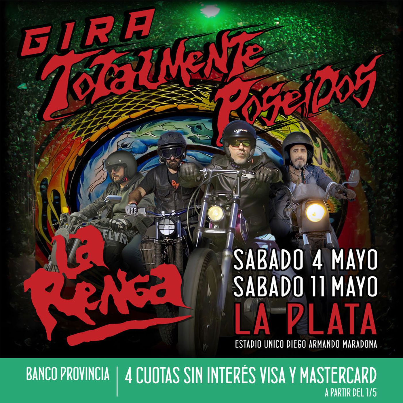 La promoci&oacute;n del Banco Provincia para los shows de La Renga en La Plata