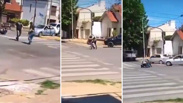 terror en la plata por una pelea con disparos entre motoqueros en 44