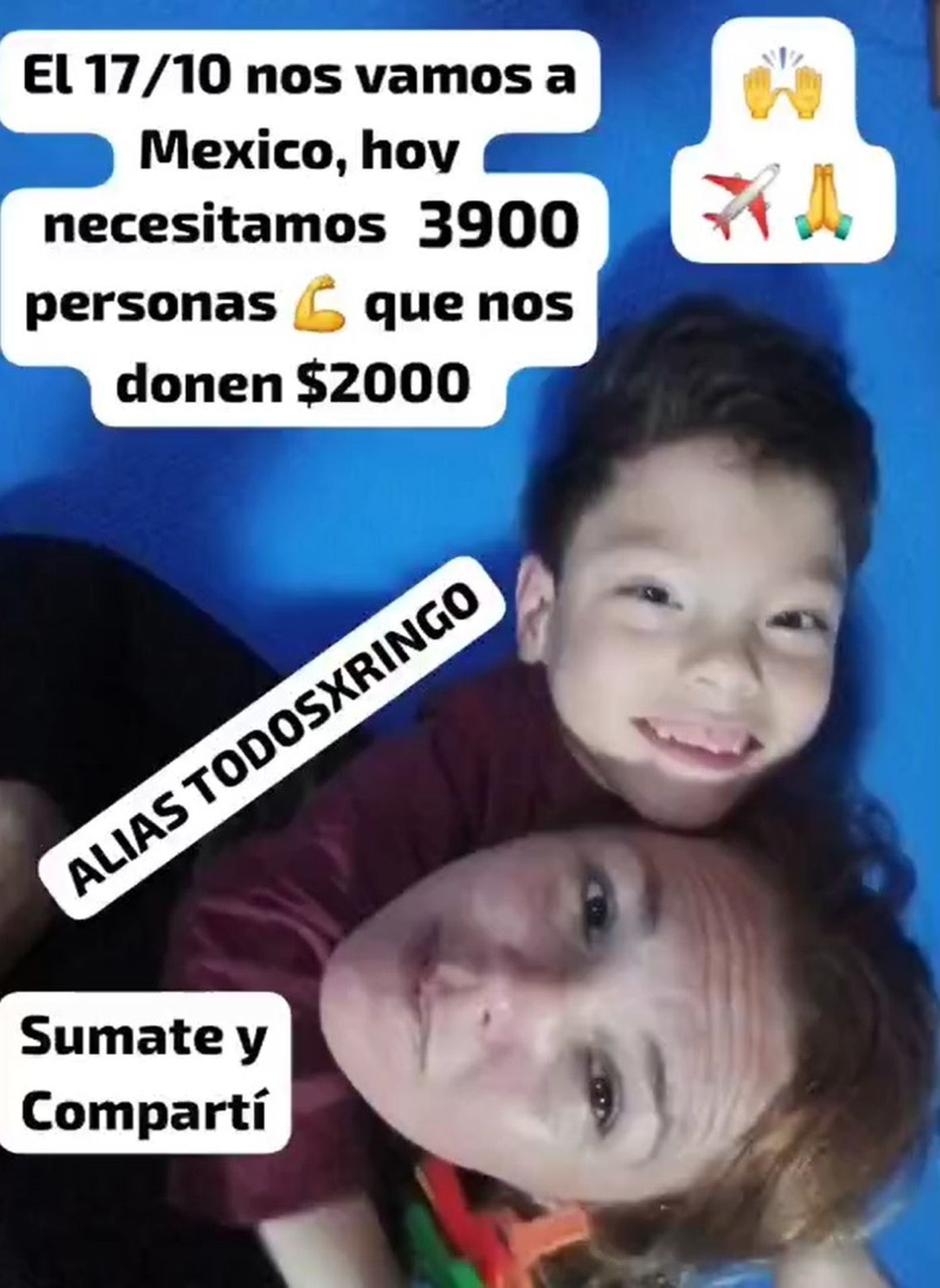 Ringo necesita viajar el 17 de octubre a M&eacute;xico para realizar su tratamiento y la familia contin&uacute;a con la campa&ntilde;a solidaria