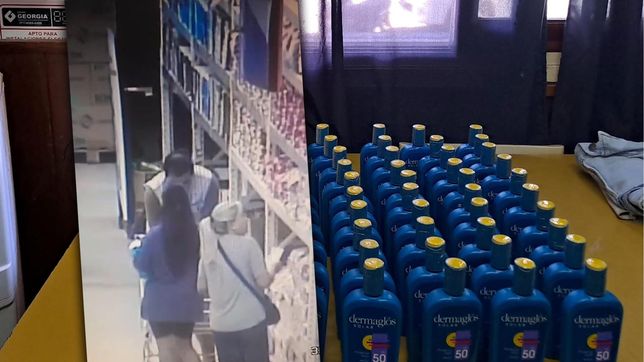 detuvieron a una pareja de lanus que intento robar 47 potes de protector solar en nini