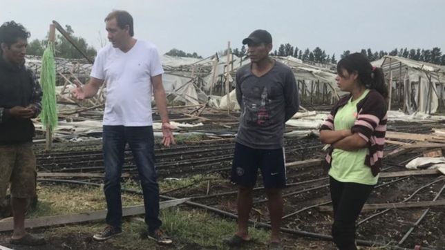 la plata: relevamiento y asistencia en zonas productivas para los danos causados por el temporal