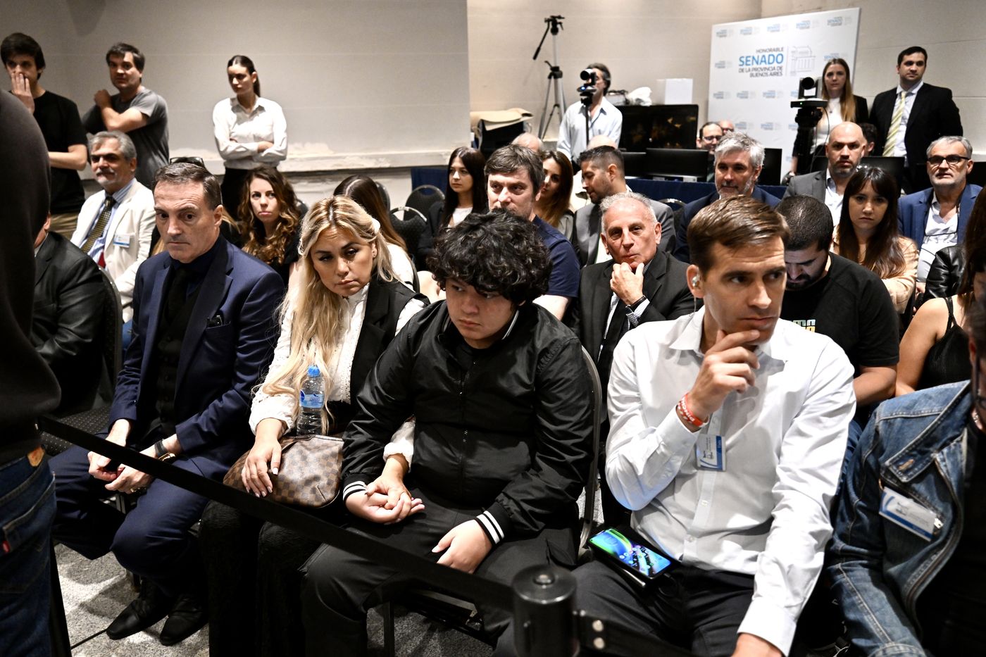 Mario Baudry, Verónica Ojeda y Diego Dieguito Fernando en el jury a Julieta Makintach
