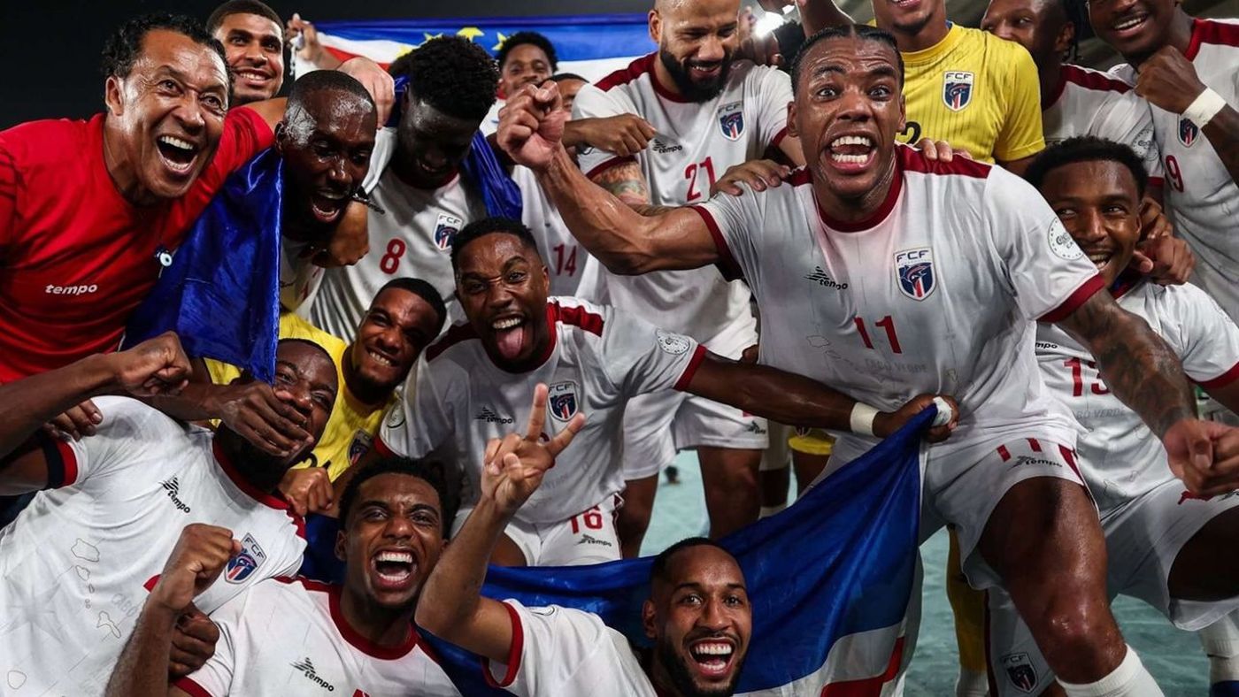 La selección de Cabo Verde celebra su clasificación al Mundial 2026