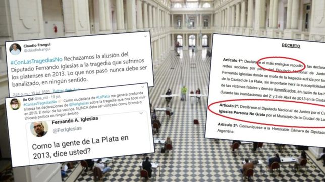 el concejo se dividio por fernando iglesias y su declaracion como persona no grata