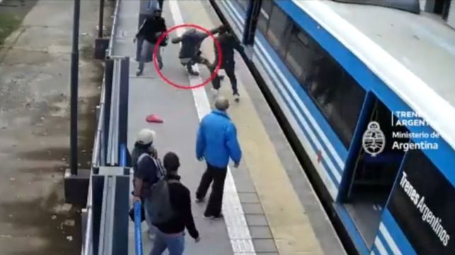 video: robo un celular en el tren roca y lo atraparon la victima y los pasajeros