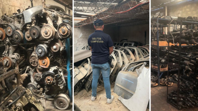 allanaron desarmaderos de la plata y secuestraron una impactante cantidad de autopartes