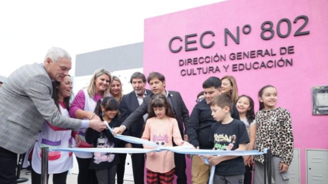 kicillof inauguro junto a cagliardi un centro de educacion complementaria en berisso
