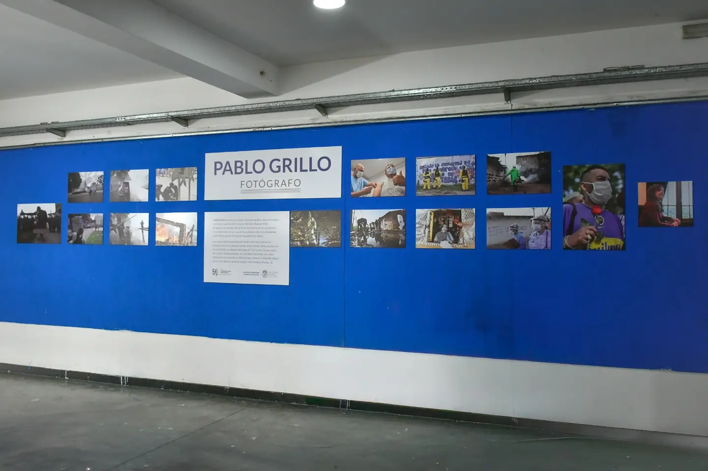 La muestra fotográfica de Pablo Grillo fue exhibida en la Facultad de Periodismo y Comunicación Social