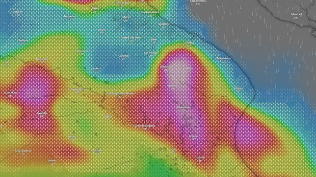 asi se acerca la tormenta a la plata: ¿a que hora llegaria?
