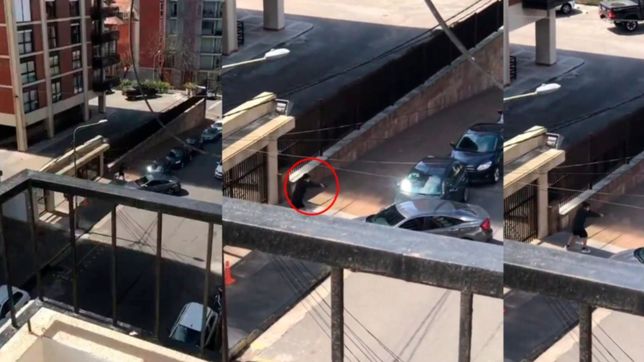 locura en mar del plata: un auto tapaba el ingreso a un garaje, saco su arma y le disparo