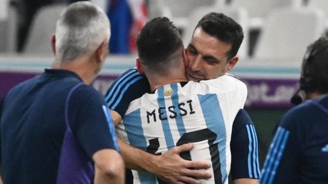 la emocion de scaloni y su frase sobre messi: es el mejor de la historia