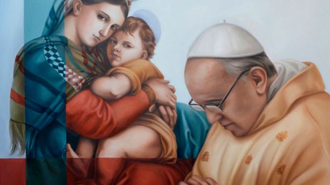 se presenta en la plata una muestra inspirada en el papa francisco y piden por su recuperacion