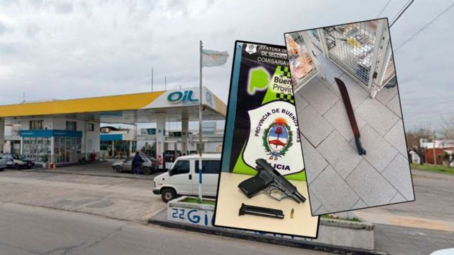 feroz pelea en la plata: un remisero bajo con un machete y un playero le respondio a tiros