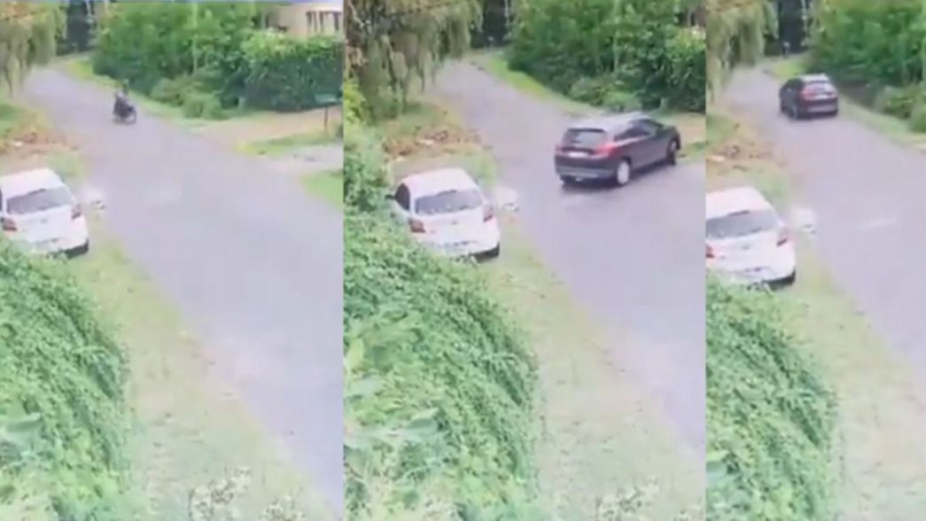 VIDEO: Con una maniobra marcha atrás, una mujer zafó de una entradera