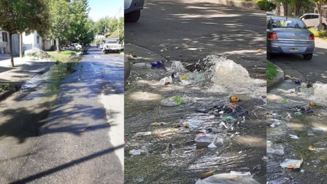 ¿asi vamos a pasar la navidad?: desbordo una cloaca y los vecinos apuntan contra absa