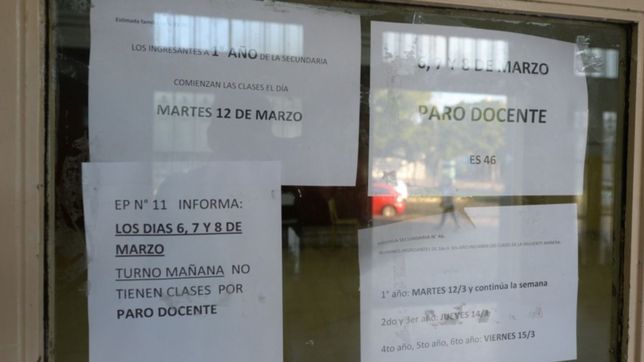 asi se sintio el primer dia de paro docente en las escuelas platenses