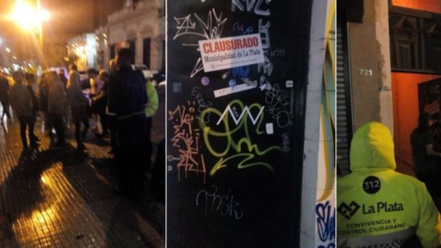 complot organizo una fiesta sin autorizacion en pleno centro platense y los clausuraron