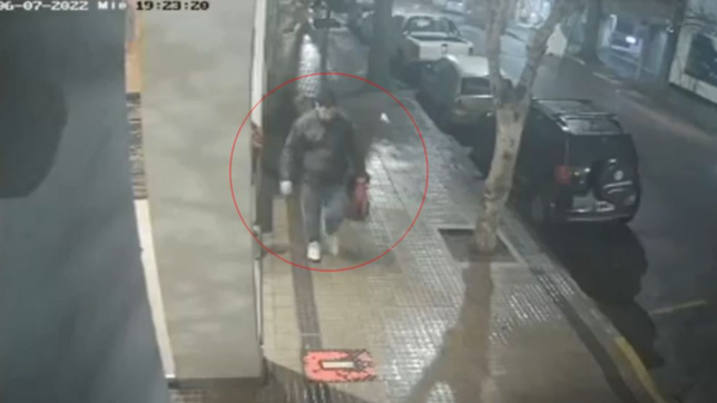 video: choco, dejo el bolso a un costado del auto y se la robaron en segundos