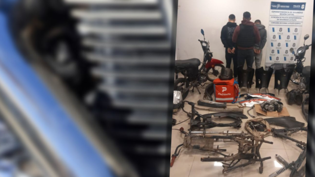 cae una banda dedicada a robar motos, desarmarlas y vender sus partes en la plata