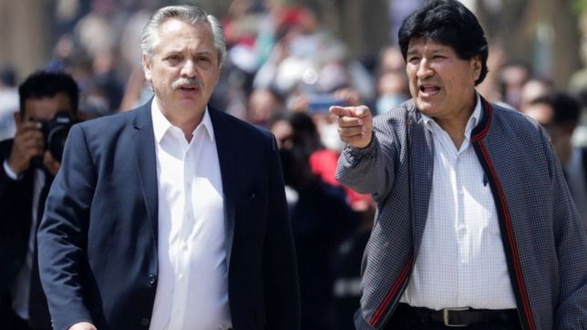 alberto fernandez recibe a evo morales y compartiran un almuerzo