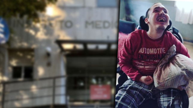 tiene una enfermedad neurodegenerativa, esta internado hace 2 meses y no consiguen el alta