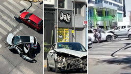 choque y furia en pleno centro de la plata: un conductor cruzo en rojo, causo un accidente y termino increpado choque y furia en pleno centro de la plata: un conductor cruzo en rojo, causo un accidente y termino increpado