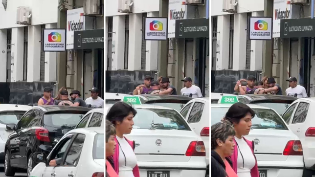 entre insultos y empujones, asi fue la pelea de un hells angels con varios trapitos de la plata