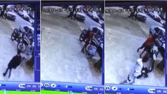 video: forzaron el candado de una moto y se la llevaron en menos de 90 segundos