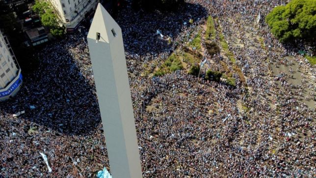 el plantel campeon del mundo estara en el obelisco este martes al mediodia