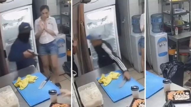 video: asi fue el dramatico robo en un local de sushi de la plata