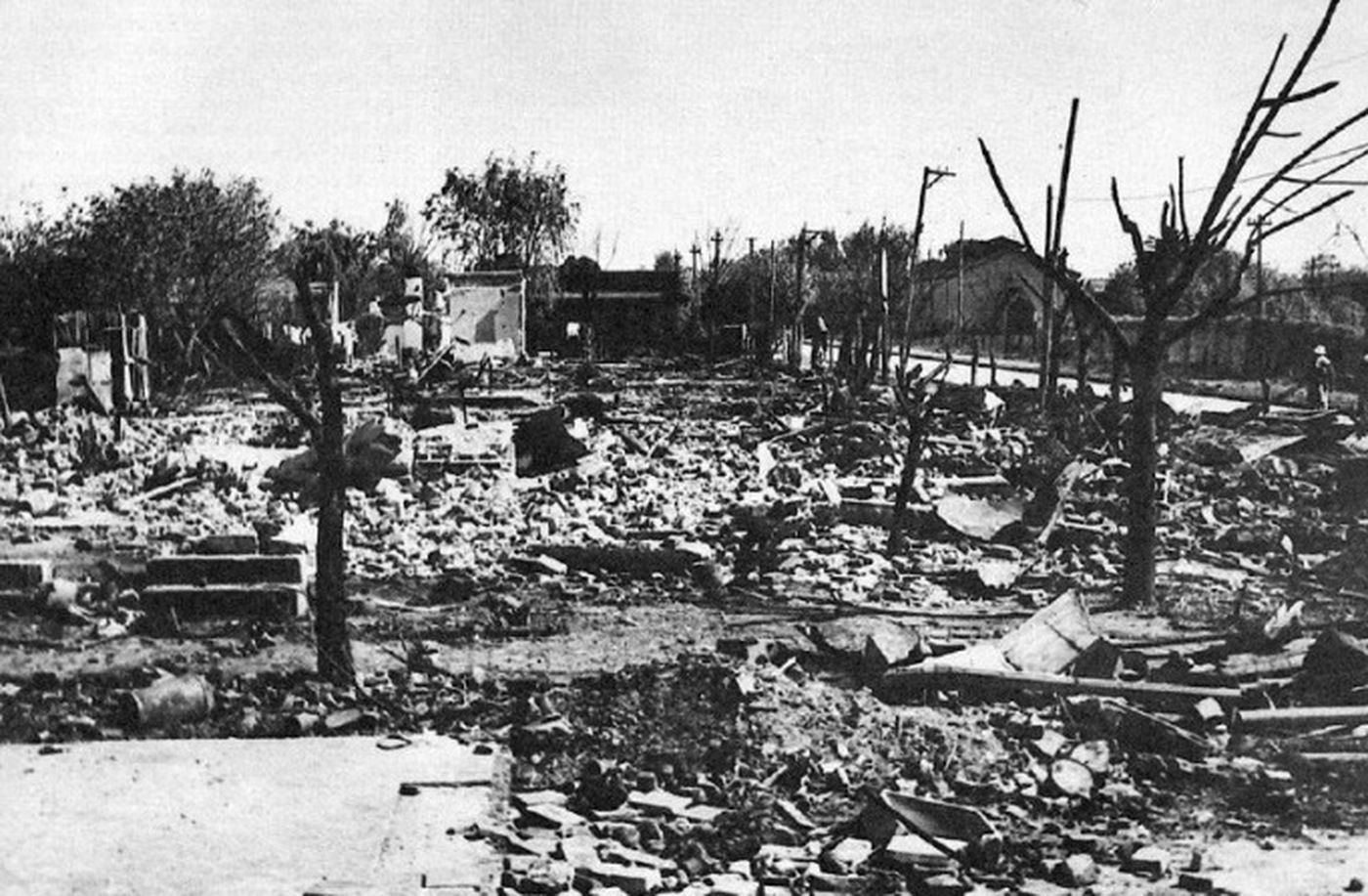 Barrio campamento bombardeado