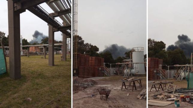 fuego, humo y falsa alarma en ypf: un principio de incendio causo tension en la region