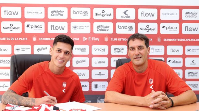 estudiantes presento a brian aguirre y el extremo se convirtio en el cuarto refuerzo del club