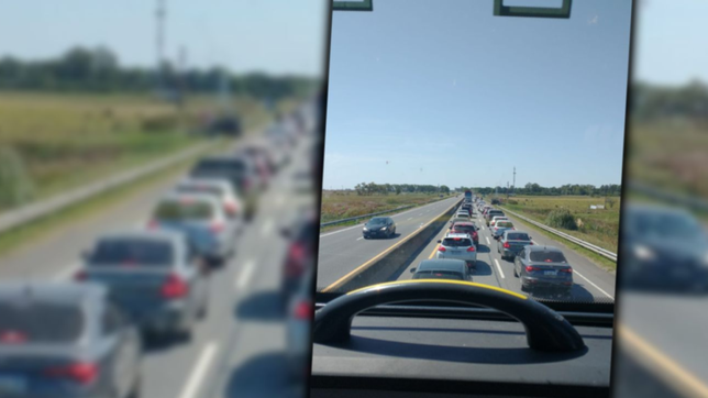 demoras y colapso de transito en las rutas por la vuelta del fin de semana de carnaval