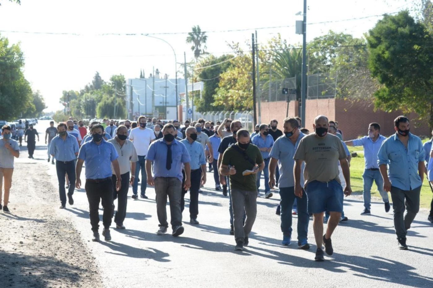 Marcha de choferes de la línea Oeste