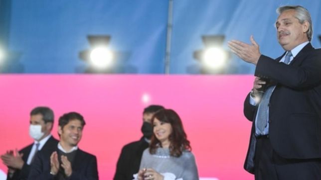 el frente de todos cerro su campana con alberto fernandez: ?hay dos modelos de pais?