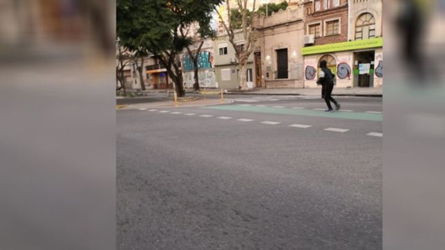 violo la cuarentena, salio a correr por el centro de la plata e indigno a los vecinos