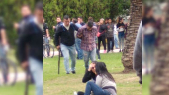 tension en pleno centro de la plata por una persecucion policial que termino en plaza san martin