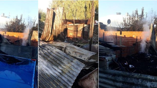 tragedia en los hornos: estaba durmiendo, se prendio fuego su casa y murio