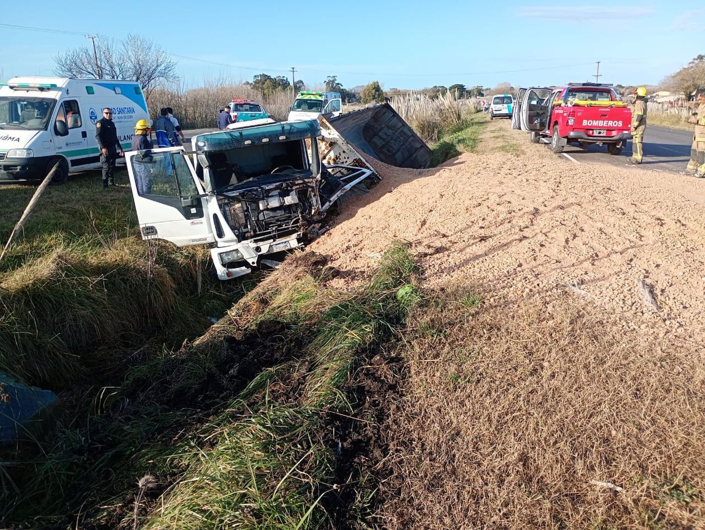 camión despiste ruta 11